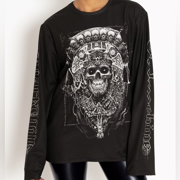 Blackmilk Godmachine Art Skull in Crown LS Oversized BFT Size Medium M NWT - Picture 16 of 16